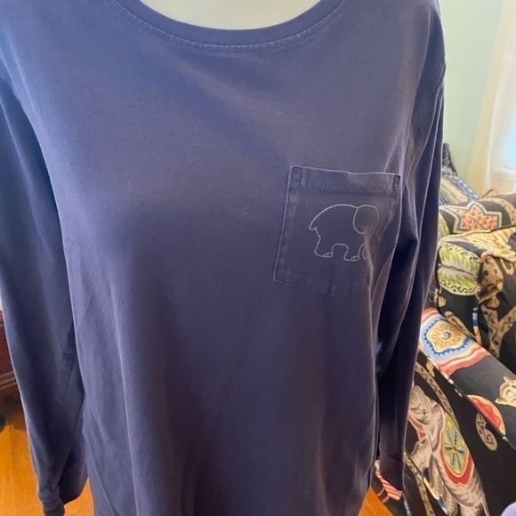 Ivory Ella Long Sleeve Tee Shirt Extra Soft with Iconic Elephant size M EUC - Picture 2 of 2